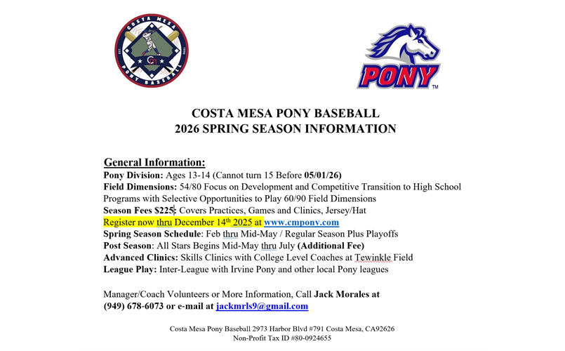 2026 Spring Season Details